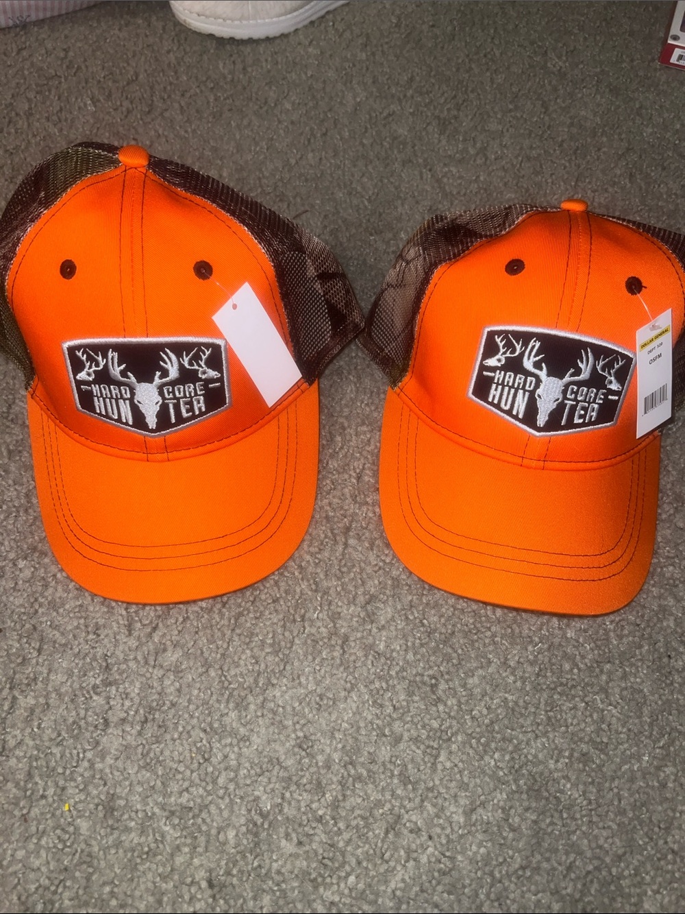 Hard Core Hunter Orange Trucker Hat - Set of 2